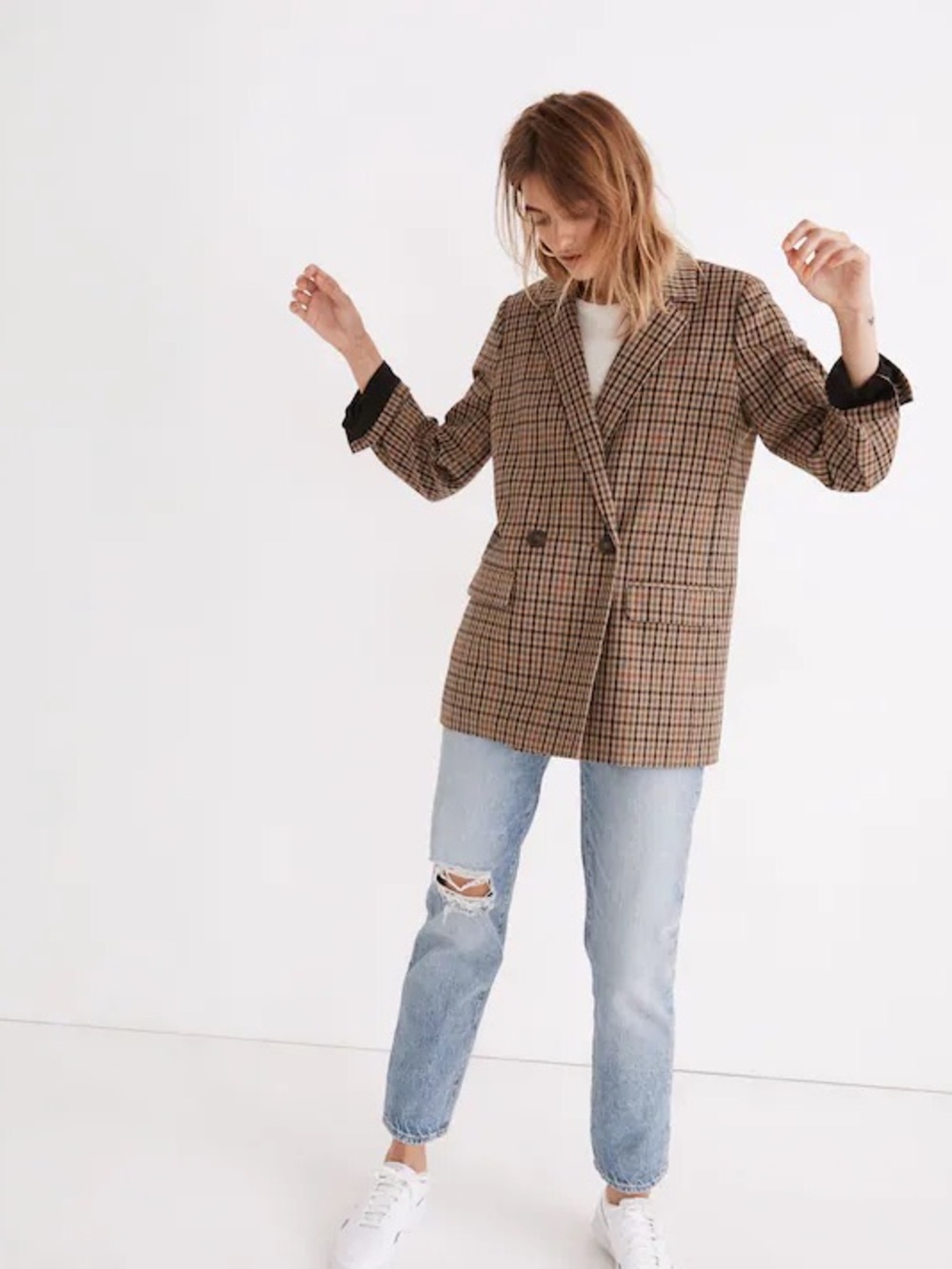 Madewell Dorset Blazer in Coster Plaid 1x